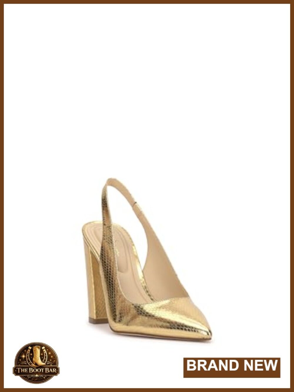 Pointed Toe Block Heel Slingback Pump Animal Print
